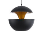 GLOBOSTAR® SEVILLE 01269 Μοντέρνο Κρεμαστό Φωτιστικό Οροφής με Ντουί 1 x E27 AC 220-240V IP20 - Μαύρο & Χρυσό - Μ35 x Π35 x Υ35cm - Image 5