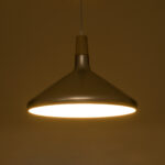 GLOBOSTAR® FELICITA 01276 Μοντέρνο Κρεμαστό Φωτιστικό Οροφής με Ντουί 1 x E27 AC 220-240V IP20 - Ασημί & Μπεζ - Μ40 x Π40 x Y30cm - Image 3