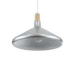 GLOBOSTAR® FELICITA 01276 Μοντέρνο Κρεμαστό Φωτιστικό Οροφής με Ντουί 1 x E27 AC 220-240V IP20 - Ασημί & Μπεζ - Μ40 x Π40 x Y30cm - Image 6