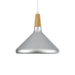 GLOBOSTAR® FELICITA 01277 Μοντέρνο Κρεμαστό Φωτιστικό Οροφής με Ντουί 1 x E27 AC 220-240V IP20 - Ασημί & Μπεζ - Μ30 x Π30 x Υ25cm - Image 5