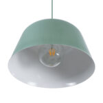 GLOBOSTAR® UPVALE 01285 Μοντέρνο Κρεμαστό Φωτιστικό Οροφής με Ντουί 1 x E27 AC 220-240V IP20 - Πράσινο & Λευκό - Μ40 x Π40 x Υ24cm - Image 6