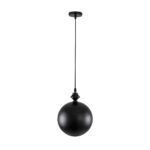 GLOBOSTAR® ROCKFORD 01287-B Μοντέρνο Κρεμαστό Φωτιστικό Οροφής με Ντουί 1 x E27 AC 220-240V IP20 - Μαύρο & Χρυσό - Μ24 x Π24 x Y27cm - Image 3