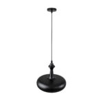 GLOBOSTAR® ROCKFORD 01287-C Μοντέρνο Κρεμαστό Φωτιστικό Οροφής με Ντουί 1 x E27 AC 220-240V IP20 - Μαύρο & Χρυσό - Μ30 x Π30 x Y23cm - Image 3