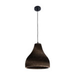 GLOBOSTAR® SANTORINI 01292 Boho Κρεμαστό Φωτιστικό Οροφής με Ντουί 1 x E27 AC 220-240V IP20 - Καφέ - Μ30 x Π30 x Y30cm - Image 4
