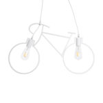GLOBOSTAR® BIKE 01300 Vintage Κρεμαστό Φωτιστικό Οροφής με Ντουί 2 x E27 AC 220-240V IP20 - Λευκό - Μ67 x Π3.5 x Υ41cm - Image 2