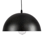 GLOBOSTAR® SOLANA 01301 Μοντέρνο Κρεμαστό Φωτιστικό Οροφής με Ντουί 1 x E27 AC 220-240V IP20 - Μαύρο & Χρυσό - Μ30 x Π30 x Υ15cm - Image 5