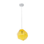 GLOBOSTAR® RINA 01308 Μοντέρνο Κρεμαστό Φωτιστικό Οροφής με Ντουί 1 x G9 AC 220-240V IP20 - Κίτρινο - Μ20 x Π20 x Υ20cm - Image 4