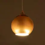 GLOBOSTAR® CANDELA 01309 Μοντέρνο Κρεμαστό Φωτιστικό Οροφής με Ντουί 1 x E27 AC 220-240V IP20 - Χάλκινο - Μ15 x Π15 x Υ13cm - Image 3