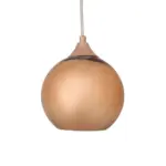 GLOBOSTAR® CANDELA 01309 Μοντέρνο Κρεμαστό Φωτιστικό Οροφής με Ντουί 1 x E27 AC 220-240V IP20 - Χάλκινο - Μ15 x Π15 x Υ13cm - Image 5