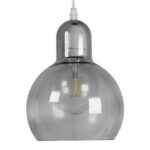 GLOBOSTAR® BOSSANOVA 01313 Μοντέρνο Κρεμαστό Φωτιστικό Οροφής με Ντουί 1 x E27 AC 220-240V IP20 - Γκρι - Μ18 x Π18 x Υ23cm - Image 3