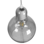 GLOBOSTAR® BOSSANOVA 01313 Μοντέρνο Κρεμαστό Φωτιστικό Οροφής με Ντουί 1 x E27 AC 220-240V IP20 - Γκρι - Μ18 x Π18 x Υ23cm - Image 5