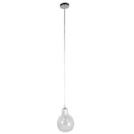GLOBOSTAR® LUCREZIA 01314 Μοντέρνο Κρεμαστό Φωτιστικό Οροφής με Ντουί 1 x E27 AC 220-240V IP20 - Διάφανο - Μ18 x Π18 x Υ23cm - Image 2