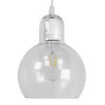 GLOBOSTAR® LUCREZIA 01314 Μοντέρνο Κρεμαστό Φωτιστικό Οροφής με Ντουί 1 x E27 AC 220-240V IP20 - Διάφανο - Μ18 x Π18 x Υ23cm - Image 3