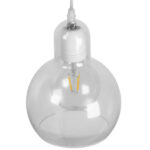 GLOBOSTAR® LUCREZIA 01314 Μοντέρνο Κρεμαστό Φωτιστικό Οροφής με Ντουί 1 x E27 AC 220-240V IP20 - Διάφανο - Μ18 x Π18 x Υ23cm - Image 4