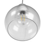 GLOBOSTAR® LUCREZIA 01314 Μοντέρνο Κρεμαστό Φωτιστικό Οροφής με Ντουί 1 x E27 AC 220-240V IP20 - Διάφανο - Μ18 x Π18 x Υ23cm - Image 6