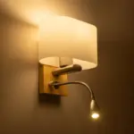 GLOBOSTAR® ELEGANT 01316 Μοντέρνο Φωτιστικό Τοίχου - Απλίκα Ξενοδοχείου Reading Light με Ντουί 1 x E27 LED 3W 360lm 36° AC 220-240V IP20 Θερμό Λευκό 2700K - Bridgelux COB Chip - Λευκό & Μπεζ - Μ15 x Π20 x Υ22.5cm - 2 Χρόνια Εγγύηση - Image 3
