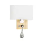 GLOBOSTAR® ELEGANT 01316 Μοντέρνο Φωτιστικό Τοίχου - Απλίκα Ξενοδοχείου Reading Light με Ντουί 1 x E27 LED 3W 360lm 36° AC 220-240V IP20 Θερμό Λευκό 2700K - Bridgelux COB Chip - Λευκό & Μπεζ - Μ15 x Π20 x Υ22.5cm - 2 Χρόνια Εγγύηση - Image 5