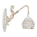 GLOBOSTAR® MERMAID 01317 Vintage Φωτιστικό Τοίχου - Απλίκα με Ντουί 1 x E27 AC 220-240V IP20 - Χρυσό - Μ16 x Π30 x Υ27cm - Image 4