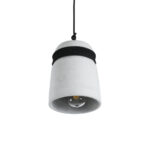 GLOBOSTAR® TRIBECA 01320 Μοντέρνο Κρεμαστό Φωτιστικό Οροφής με Ντουί 1 x E27 AC 220-240V IP20 - Γκρι & Μαύρο - Μ20 x Π20 x Υ26cm - Image 5