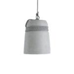 GLOBOSTAR® TRIBECA 01321 Μοντέρνο Κρεμαστό Φωτιστικό Οροφής με Ντουί 1 x E27 AC 220-240V IP20 - Γκρι - Μ20 x Π20 x Υ26cm - Image 4