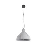 GLOBOSTAR® TRIBECA 01326 Μοντέρνο Κρεμαστό Φωτιστικό Οροφής με Ντουί 1 x E27 AC 220-240V IP20 - Γκρι - Μ30 x Π30 x Υ27cm - Image 4