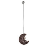 GLOBOSTAR® CRESCENT 01330 Vintage Κρεμαστό Φωτιστικό Οροφής με Ντουί 1 x E27 AC 220-240V IP20 - Καφέ - Μ30 x Π20 x Υ35cm - Image 2