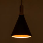 GLOBOSTAR® CALYPSO 01334-C Μοντέρνο Κρεμαστό Φωτιστικό Οροφής με Ντουί 1 x E27 AC 220-240V IP20 - Μαύρο & Μπρούτζινο  - Μ25 x Π25 x Υ40cm - Image 3