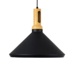 GLOBOSTAR® CALYPSO 01334-A Μοντέρνο Κρεμαστό Φωτιστικό Οροφής με Ντουί 1 x E27 AC 220-240V IP20 - Μαύρο & Μπρούτζινο - Μ36 x Π36 x Υ30cm - Image 5