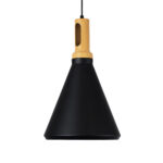 GLOBOSTAR® CALYPSO 01334-C Μοντέρνο Κρεμαστό Φωτιστικό Οροφής με Ντουί 1 x E27 AC 220-240V IP20 - Μαύρο & Μπρούτζινο  - Μ25 x Π25 x Υ40cm - Image 5