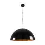 GLOBOSTAR® LUNE 01342 Μοντέρνο Κρεμαστό Φωτιστικό Οροφής με Ντουί 1 x E27 AC 220-240V IP20 - Μαύρο & Χρυσό - Μ60 x Π60 x Υ30cm - Image 4