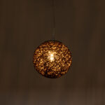 GLOBOSTAR® OCEANA 01354 Boho Κρεμαστό Φωτιστικό Οροφής με Ντουί 1 x E27 AC 220-240V IP20 - Καφέ - Μ20 x Π20 x Υ20cm - Image 3