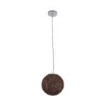 GLOBOSTAR® OCEANA 01354 Boho Κρεμαστό Φωτιστικό Οροφής με Ντουί 1 x E27 AC 220-240V IP20 - Καφέ - Μ20 x Π20 x Υ20cm - Image 4