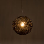 GLOBOSTAR® OCEANA 01356 Boho Κρεμαστό Φωτιστικό Οροφής με Ντουί 1 x E27 AC 220-240V IP20 - Μαύρο - Μ20 x Π20 x Υ20cm - Image 3