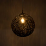 GLOBOSTAR® OCEANA 01360 Boho Κρεμαστό Φωτιστικό Οροφής με Ντουί 1 x E27 AC 220-240V IP20 - Μαύρο - Μ40 x Π40 x Υ40cm - Image 3