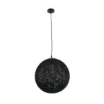 GLOBOSTAR® OCEANA 01360 Boho Κρεμαστό Φωτιστικό Οροφής με Ντουί 1 x E27 AC 220-240V IP20 - Μαύρο - Μ40 x Π40 x Υ40cm - Image 4
