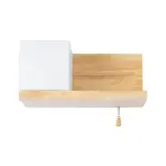 GLOBOSTAR® AMITY 01365 Μοντέρνο Φωτιστικό Τοίχου - Απλίκα με Ντουί 1 x E27 AC 220-240V IP20 - Μπεζ & Λευκό - Μ30 x Π14.5 x Υ15cm - Image 4