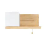 GLOBOSTAR® AMITY 01365 Μοντέρνο Φωτιστικό Τοίχου - Απλίκα με Ντουί 1 x E27 AC 220-240V IP20 - Μπεζ & Λευκό - Μ30 x Π14.5 x Υ15cm - Image 5