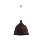 GLOBOSTAR® BAHAMAS 01368 Boho Κρεμαστό Φωτιστικό Οροφής με Ντουί 1 x E27 AC 220-240V IP20 - Καφέ - Μ45 x Π45 x Υ45cm - Image 4