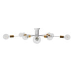 GLOBOSTAR® OLINDA 01383 Μοντέρνο Φωτιστικό Οροφής με Ντουί 10 x E27 AC 220-240V IP20 - Λευκό & Χρυσό - Μ95 x Π95 x Υ17cm - Image 4