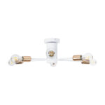 GLOBOSTAR® OLINDA 01385 Μοντέρνο Φωτιστικό Οροφής με Ντουί 6 x E27 AC 220-240V IP20 - Λευκό & Χάλκινο - Μ60 x Π60 x Υ20cm - Image 4