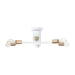 GLOBOSTAR® OLINDA 01385 Μοντέρνο Φωτιστικό Οροφής με Ντουί 6 x E27 AC 220-240V IP20 - Λευκό & Χάλκινο - Μ60 x Π60 x Υ20cm - Image 5