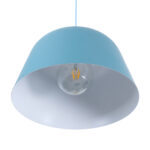 GLOBOSTAR® UPVALE 01286 Μοντέρνο Κρεμαστό Φωτιστικό Οροφής με Ντουί 1 x E27 AC 220-240V IP20 - Γαλάζιο & Λευκό - Μ40 x Π40 x Υ24cm - Image 6