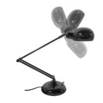 GLOBOSTAR® OFFICE 01392 Μοντέρνο Επιτραπέζιο Φωτιστικό Πορτατίφ με Ντουί 1 x E27 AC 220-240V IP20 - Μαύρο - Μ12 x Π12 x Υ80cm - Image 6