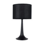 GLOBOSTAR® AMBROSIA 01394 Μοντέρνο Επιτραπέζιο Φωτιστικό Πορτατίφ με Ντουί 1 x E27 AC 220-240V IP20 - Μαύρο - Μ25 x Π25 x Υ46cm - Image 4