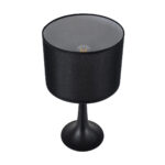 GLOBOSTAR® AMBROSIA 01394 Μοντέρνο Επιτραπέζιο Φωτιστικό Πορτατίφ με Ντουί 1 x E27 AC 220-240V IP20 - Μαύρο - Μ25 x Π25 x Υ46cm - Image 6