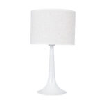GLOBOSTAR® AMBROSIA 01395 Μοντέρνο Επιτραπέζιο Φωτιστικό Πορτατίφ με Ντουί 1 x E27 AC 220-240V IP20 - Λευκό - Μ25 x Π25 x Υ46cm - Image 4
