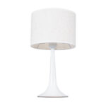 GLOBOSTAR® AMBROSIA 01395 Μοντέρνο Επιτραπέζιο Φωτιστικό Πορτατίφ με Ντουί 1 x E27 AC 220-240V IP20 - Λευκό - Μ25 x Π25 x Υ46cm - Image 5