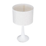 GLOBOSTAR® AMBROSIA 01395 Μοντέρνο Επιτραπέζιο Φωτιστικό Πορτατίφ με Ντουί 1 x E27 AC 220-240V IP20 - Λευκό - Μ25 x Π25 x Υ46cm - Image 6