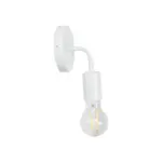 GLOBOSTAR® DON 01397 Vintage Φωτιστικό Τοίχου - Απλίκα με Ντουί 1 x E27 AC 220-240V IP20 - Λευκό - Μ10 x Π7 x Υ16cm - Image 4