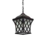 GLOBOSTAR® LINCOLN 01399 Vintage Κρεμαστό Φωτιστικό Οροφής με Ντουί 1 x E27 AC 220-240V IP20 - Καφέ & Διάφανο - Μ19 x Π19 x Υ20cm - Image 2